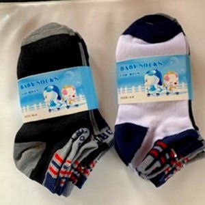 NWT 6 Pairs ( 2 Sets) Toddlers Boys Cotton Blend Sport Rib Knit Socks